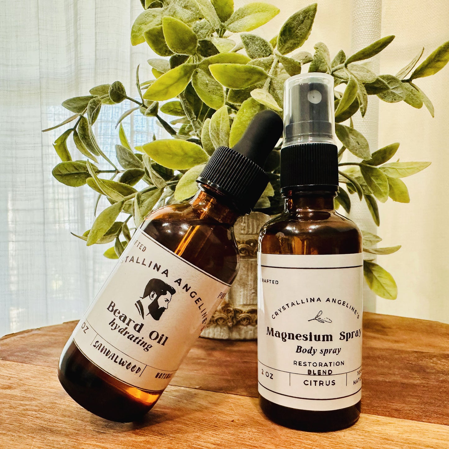 Men’s Wellness Bundle - 2 oz beard oil, 2 oz citrus magnesium spray