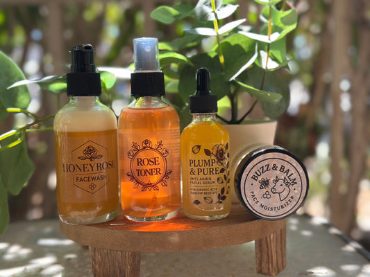 Skincare bundle - 4 oz face wash, 4 oz face toner, 2 oz face serum & 3 oz tallow balm